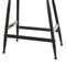 Black Metal Industrial Counter Stool 19" x 18" x 13"
